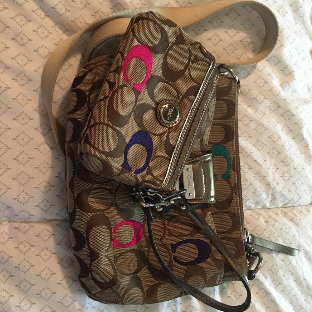 Coach crossbody and matching wristlet